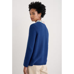 Seasalt Makers Cotton Jumper Washed Marine